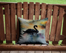 Load image into Gallery viewer, Black Swan Throw Pillow - 14x14 Decorative Pillow – Art for Your Home &amp; Patio
