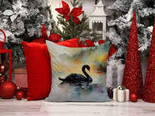 Load image into Gallery viewer, Black Swan Throw Pillow - 14x14 Decorative Pillow – Art for Your Home &amp; Patio