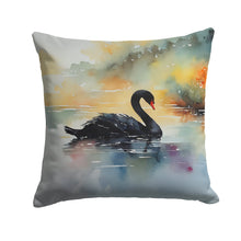Load image into Gallery viewer, Black Swan Throw Pillow - 14x14 Decorative Pillow – Art for Your Home &amp; Patio
