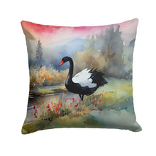 Load image into Gallery viewer, Black Swan Throw Pillow - 14x14 Decorative Pillow – Art for Your Home &amp; Patio