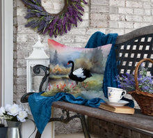 Load image into Gallery viewer, Black Swan Throw Pillow