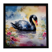 Load image into Gallery viewer, Black Swan Framed Metal Print