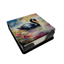Load image into Gallery viewer, Black Swan PU Leather Note Paper Holder