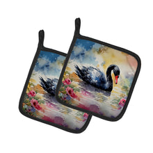 Load image into Gallery viewer, Black Swan Pot Holders - Set of 2 Decorative Kitchen Helpers | Made in the USA
