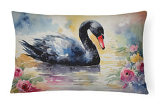 Load image into Gallery viewer, Black Swan Throw Pillow