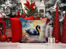 Load image into Gallery viewer, Black Swan Throw Pillow - 14x14 Decorative Pillow – Art for Your Home &amp; Patio