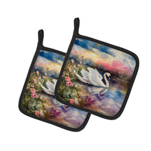 Load image into Gallery viewer, Swan Pot Holders - Set of 2 Decorative Kitchen Helpers | Made in the USA