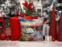 Load image into Gallery viewer, Swan Throw Pillow - 14x14 Decorative Pillow – Art for Your Home &amp; Patio