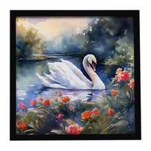 Load image into Gallery viewer, Swan Framed Metal Print