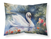 Load image into Gallery viewer, Swan Standard Pillowcase – Artistic Decorative Front, White Back