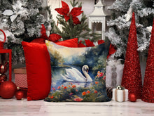 Load image into Gallery viewer, Swan Throw Pillow - 14x14 Decorative Pillow – Art for Your Home &amp; Patio