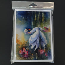 Load image into Gallery viewer, Swan Greeting Cards - Blank Note Cards – 8-Pack of Artist-Designed Cards with Envelopes