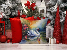Load image into Gallery viewer, Swan Throw Pillow - 14x14 Decorative Pillow – Art for Your Home &amp; Patio