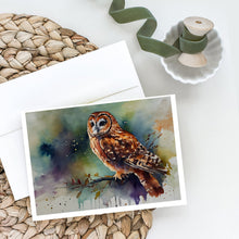 Load image into Gallery viewer, Tawny Owl Greeting Cards - Blank Note Cards – 8-Pack of Artist-Designed Cards with Envelopes