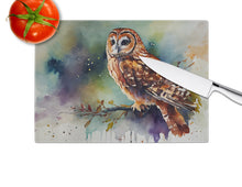 Load image into Gallery viewer, Tawny Owl Glass Cutting Boards – Durable, Decorative Kitchen Art