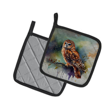 Load image into Gallery viewer, Tawny Owl Pot Holders - Set of 2 Decorative Kitchen Helpers | Made in the USA
