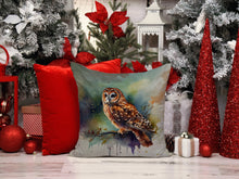 Load image into Gallery viewer, Tawny Owl Throw Pillow - 14x14 Decorative Pillow – Art for Your Home &amp; Patio