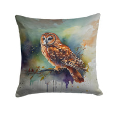 Load image into Gallery viewer, Tawny Owl Throw Pillow - 14x14 Decorative Pillow – Art for Your Home &amp; Patio