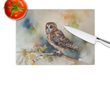 Load image into Gallery viewer, Tawny Owl Glass Cutting Boards – Durable, Decorative Kitchen Art