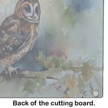Load image into Gallery viewer, Tawny Owl Glass Cutting Boards – Durable, Decorative Kitchen Art