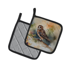 Load image into Gallery viewer, Tawny Owl Pot Holders - Set of 2 Decorative Kitchen Helpers | Made in the USA