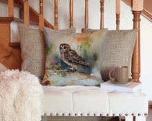 Load image into Gallery viewer, Tawny Owl Throw Pillow - 14x14 Decorative Pillow – Art for Your Home &amp; Patio