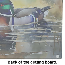 Load image into Gallery viewer, Wood Duck Glass Cutting Boards – Durable, Decorative Kitchen Art
