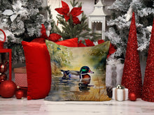 Load image into Gallery viewer, Wood Duck Throw Pillow - 14x14 Decorative Pillow – Art for Your Home &amp; Patio
