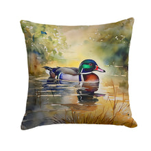 Load image into Gallery viewer, Wood Duck Throw Pillow - 14x14 Decorative Pillow – Art for Your Home &amp; Patio