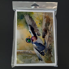 Load image into Gallery viewer, Wood Duck Greeting Cards - Blank Note Cards – 8-Pack of Artist-Designed Cards with Envelopes
