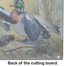 Load image into Gallery viewer, Wood Duck Glass Cutting Boards – Durable, Decorative Kitchen Art