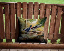 Load image into Gallery viewer, Wood Duck Throw Pillow - 14x14 Decorative Pillow – Art for Your Home &amp; Patio