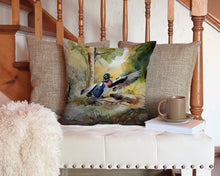 Load image into Gallery viewer, Wood Duck Throw Pillow - 14x14 Decorative Pillow – Art for Your Home &amp; Patio