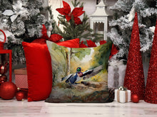 Load image into Gallery viewer, Wood Duck Throw Pillow - 14x14 Decorative Pillow – Art for Your Home &amp; Patio