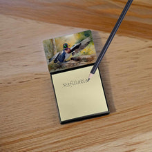 Load image into Gallery viewer, Wood Duck Sticky Note Holder- Refiilable Desk Accessory Note Pad