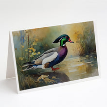 Load image into Gallery viewer, Wood Duck Greeting Cards - Blank Note Cards – 8-Pack of Artist-Designed Cards with Envelopes