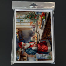 Load image into Gallery viewer, Cookies with Santa Claus Babbo Natale Greeting Cards - Blank Note Cards – 8-Pack of Artist-Designed Cards with Envelopes