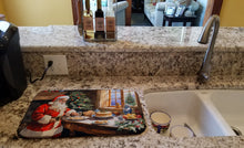 Load image into Gallery viewer, Cookies with Santa Claus Dish Drying Mat