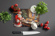 Load image into Gallery viewer, Cookies with Santa Claus Glass Cutting Boards – Durable, Decorative Kitchen Art Large