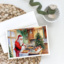 Load image into Gallery viewer, Cookies with Santa Claus Father Christmas Greeting Cards - Blank Note Cards – 8-Pack of Artist-Designed Cards with Envelopes