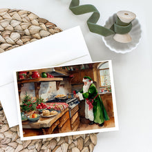 Load image into Gallery viewer, Cookies with Santa Claus Father Christmas Greeting Cards - Blank Note Cards – 8-Pack of Artist-Designed Cards with Envelopes