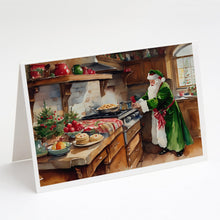 Load image into Gallery viewer, Cookies with Santa Claus Father Christmas Greeting Cards - Blank Note Cards – 8-Pack of Artist-Designed Cards with Envelopes
