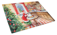 Load image into Gallery viewer, Cookies with Santa Claus Mrs. Claus Glass Cutting Boards – Durable, Decorative Kitchen Art Large