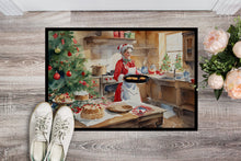 Load image into Gallery viewer, Cookies with Santa Claus Mrs. Claus Doormat-24x36 Indoor / Outdoor Rug | Made in USA