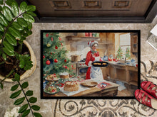 Load image into Gallery viewer, Cookies with Santa Claus Mrs. Claus Doormat-24x36 Indoor / Outdoor Rug | Made in USA