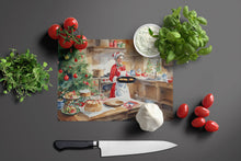 Load image into Gallery viewer, Cookies with Santa Claus Mrs. Claus Glass Cutting Boards – Durable, Decorative Kitchen Art Large