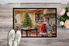 Load image into Gallery viewer, Cookies with Santa Claus Mrs. Claus Doormat-24x36 Indoor / Outdoor Rug | Made in USA