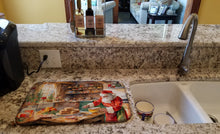 Load image into Gallery viewer, Cookies with Santa Claus Papa Noel Dish Drying Mat