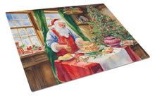 Load image into Gallery viewer, Cookies with Santa Claus Papa Noel Glass Cutting Boards – Durable, Decorative Kitchen Art Large