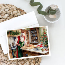 Load image into Gallery viewer, Cookies with Santa Claus Greeting Cards - Blank Note Cards – 8-Pack of Artist-Designed Cards with Envelopes